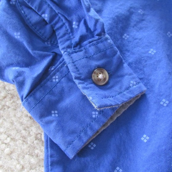 Paper Denim & Cloth Button Front Dress Shirt Boys 12M Blue Long Sleeve Collar - Picture 4 of 5